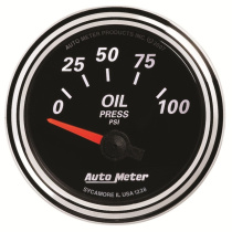 Oljetrycksmätare 52mm 100PSI (Elektrisk) DESIGNER BLACK II